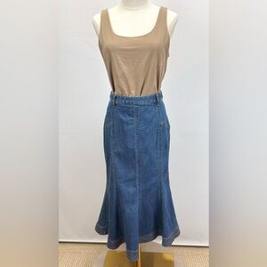 REFORMATION medium blue wash denim mermaid skirt size S